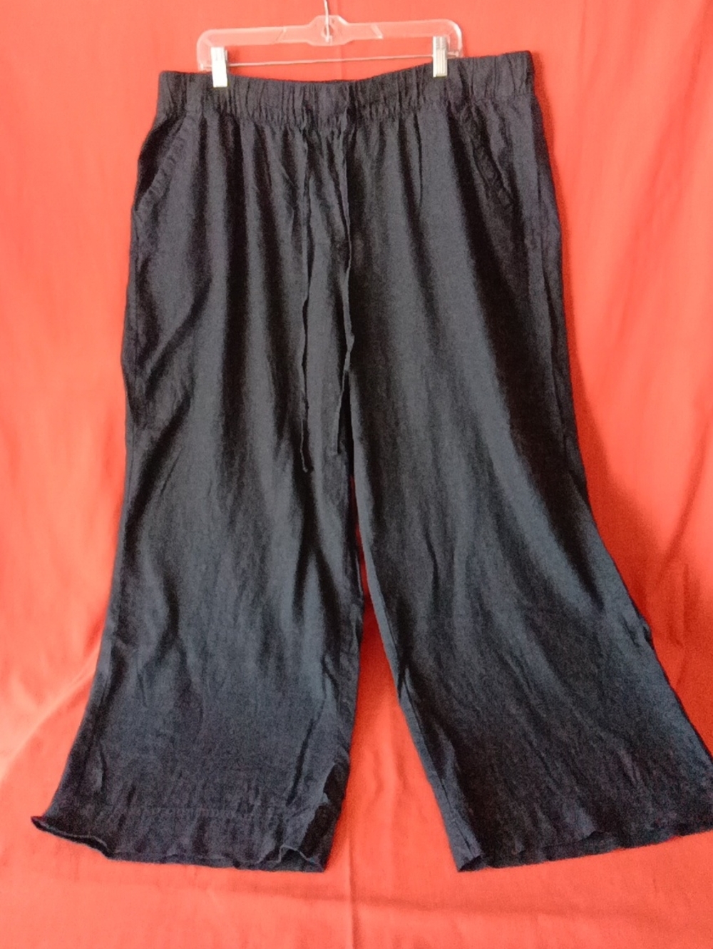 Lane Bryant Black Wide-Leg Pull-On Pants
